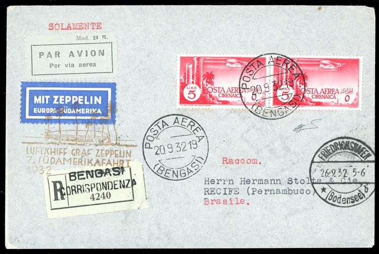 POSTA AEREA 1932 - 5 lire Soggetti ... 