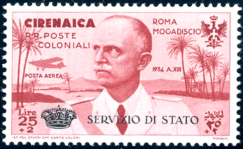 SERVIZIO AEREO 1934 - 25 + 2 lire ... 