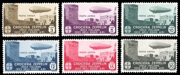 POSTA AEREA 1933 - Zeppelin, serie ... 