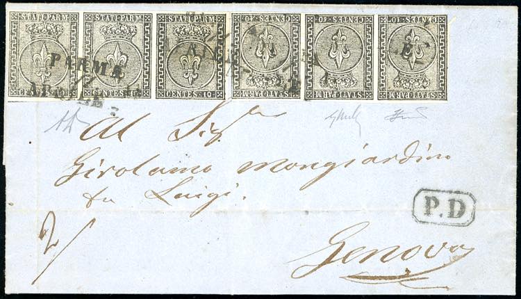 1855 - 10 cent. bianco (2), due ... 