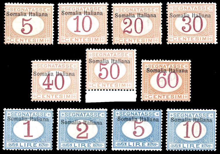 SEGNATASSE 1909 - Soprastampati in ... 