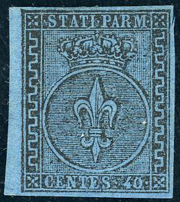 1852 - 40 cent. azzurro (5), ... 
