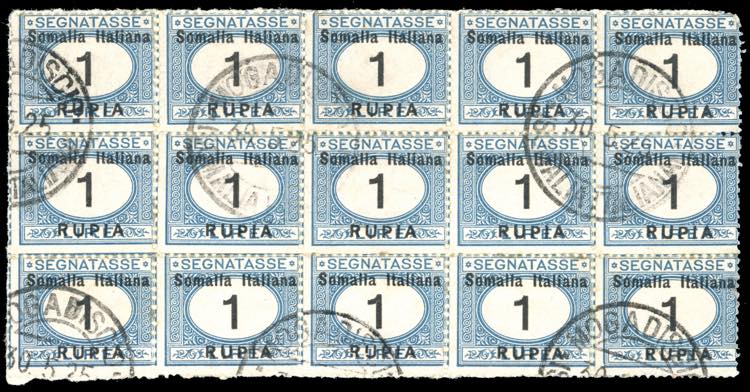SEGNATASSE 1923 - 1 rupia (40), ... 