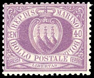 1877 - 40 cent. Stemma (7), ... 