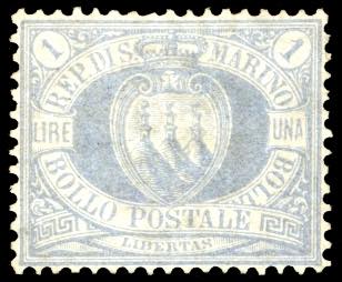 1894 - 1 lira oltremare Stemma ... 