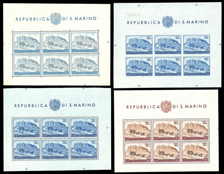 1949/51 - UPU, i quattro foglietti ... 