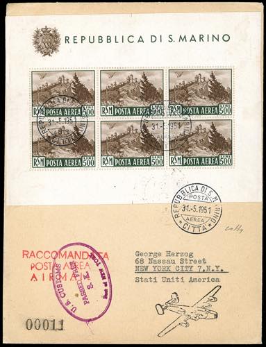 1951 - 500 lire Veduta, foglietto ... 