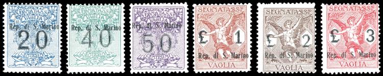 1924 - Serie completa (1/6), gomma ... 