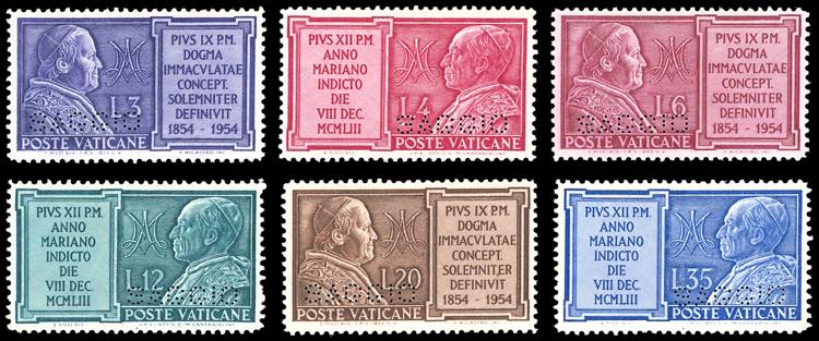 1954 - Anno Mariano, serie ... 