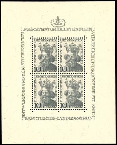 LIECHTENSTEIN FOGLIETTI 1946 - 10 ... 