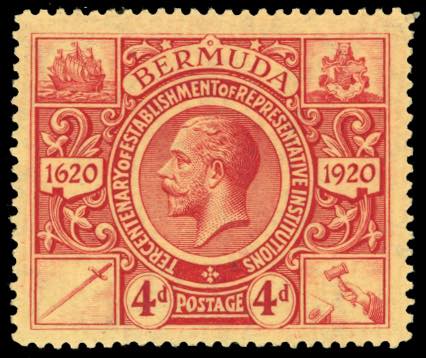 BRITISH COLONIES-BERMUDA 1921 - 4 ... 