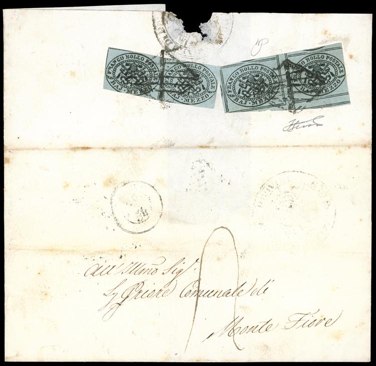 1854 - 1/2 baj grigio azzurro, due ... 