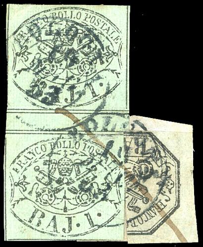 1852 - 1 baj verde grigiastro, ... 