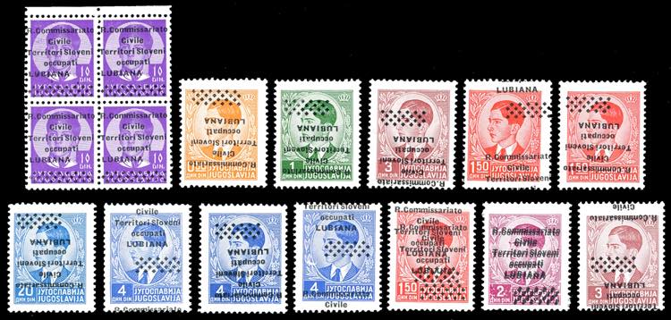 LUBIANA 1941 - Bellinsieme di 16 ... 