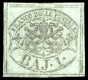 1854 - 1 baj verde grigiastro, ... 