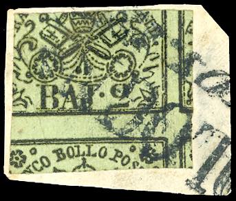 1852 - 2 baj verde giallastro, ... 