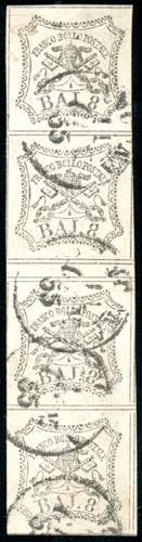 1854 - 8 baj bianco, stampa con ... 