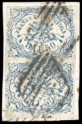 1864 - 50 baj azzurro oltremare ... 