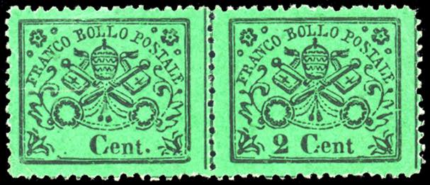 1868 - 2 cent. verde chiaro, ... 