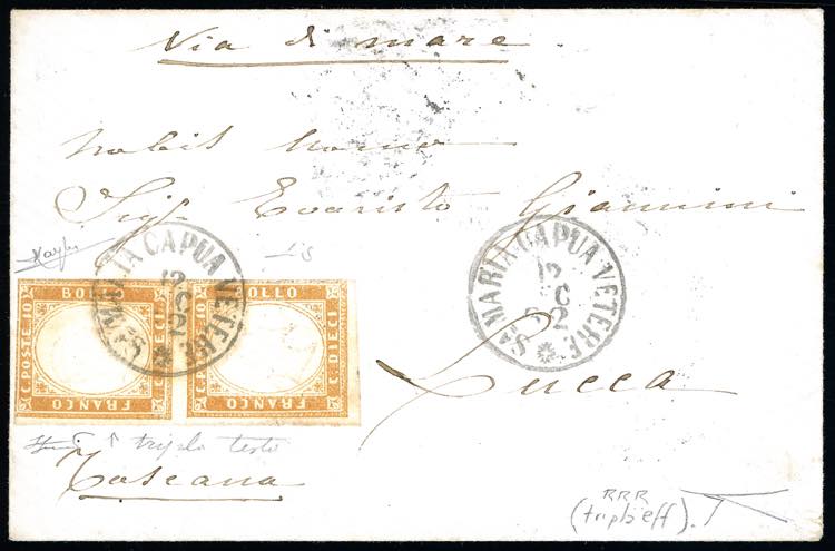 1862 - 10 cent. bistro arancio, ... 