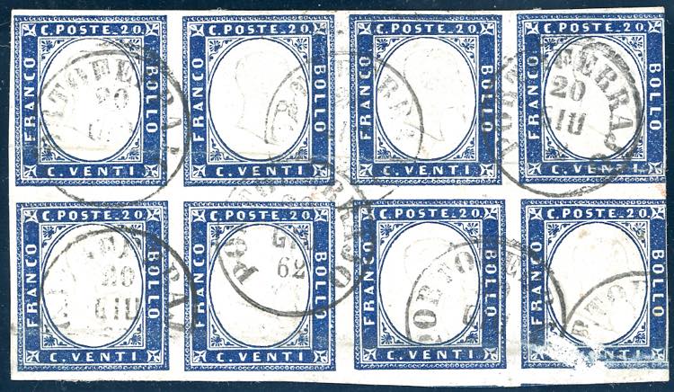 1862 - 20 cent. indaco chiaro ... 