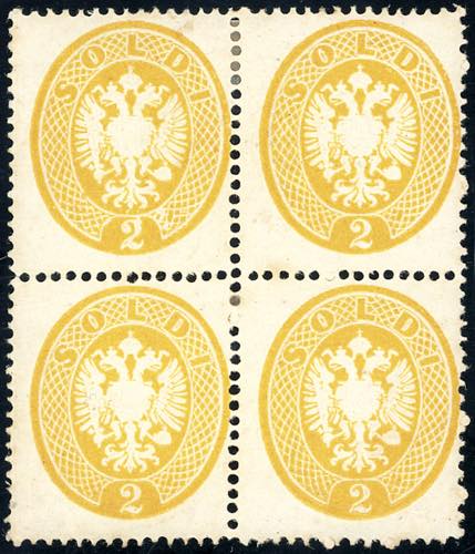 1863 - 2 soldi giallo, dent. 14 ... 