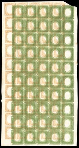 1863 - Foglio completo di 50 ... 