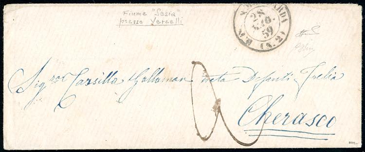 1859 - Busta non affrancata dalla ... 