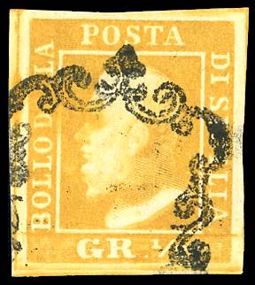 1859 - 1/2 grano giallo arancio ... 