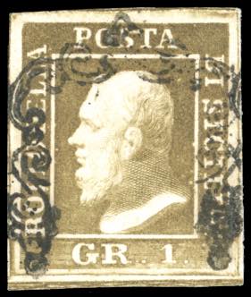 1859 - 1 grano bruno olivastro, I ... 