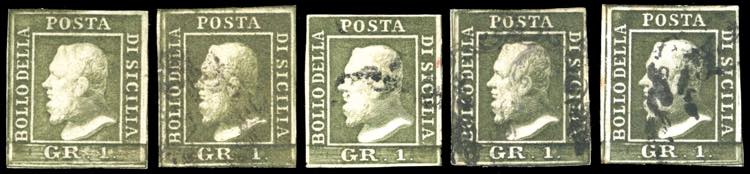 1859 - 1 grano verde oliva, III ... 