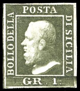 1859 - 1 grano verde oliva scuro, ... 