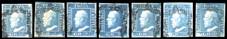 1859 - 2 grana, I tavola, sette ... 