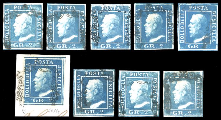 1859 - 2 grana, II tavola, nove ... 