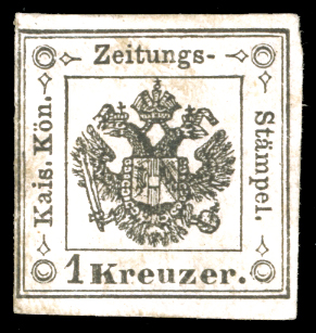 1859 - 1 kr. nero (2), gomma ... 