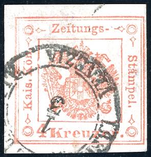 1858 - 4 kr. rosso smorto (4), ... 