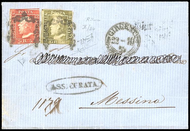 1859 - 5 grana vermiglio, I ... 