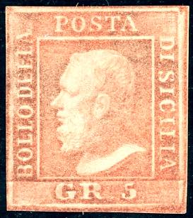 1859 - 5 grana vermiglio chiaro, I ... 