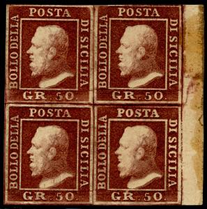 1859 - 50 grana lacca bruno (14), ... 