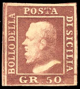 1859 - 50 grana lacca bruno (14), ... 