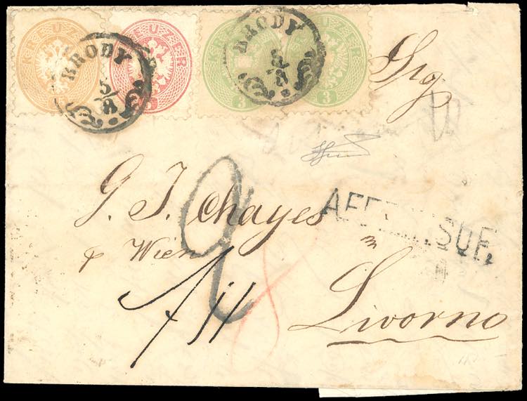 1866 - 3 kr. verde, due esemplari, ... 