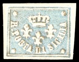 1858 - Saggio Barone, celeste su ... 