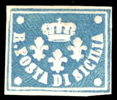 1858 - Saggio Barone, azzurro su ... 