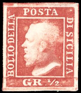 1858 - 1/2 grano rosso sangue, ... 