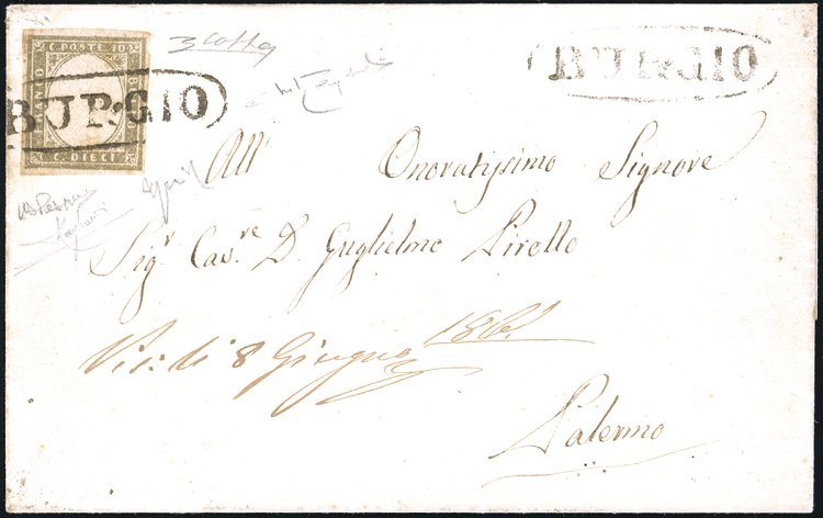 BURGIO, ovale senza fregi, punti ... 