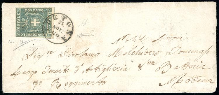 1860 - 20 cent. azzurro grigio ... 