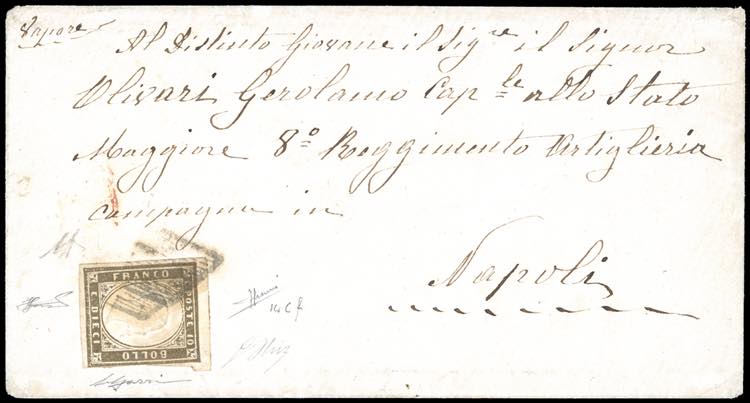 1861 - NAPOLI, muto a griglietta, ... 