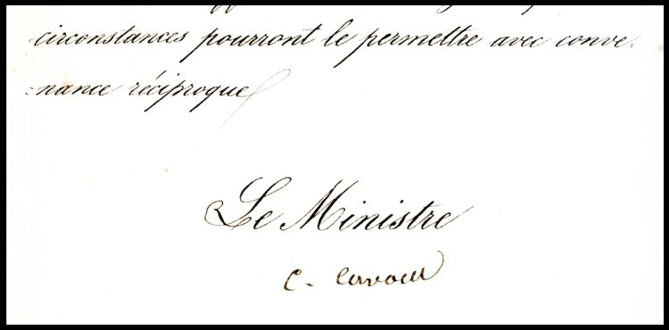 CAVOUR - Lettera del Ministero ... 
