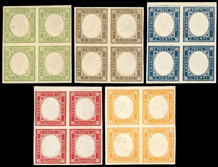 1861 - Non emessi, serie completa ... 