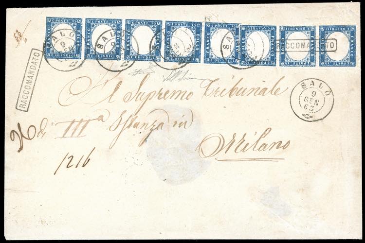 1863 - 15 cent. azzurro tipo ... 